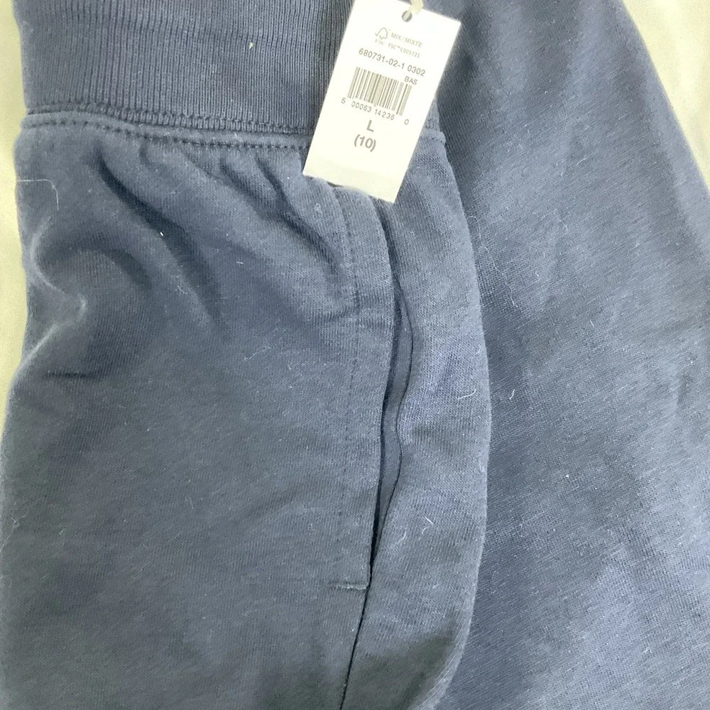 Vintage Soft Gap Navy Blue Kids L Fleece Sweat Shorts Casual Sports NWT 301